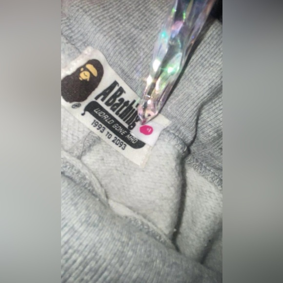 Grey Bape Shark Sweatpants - Picture 6 of 6